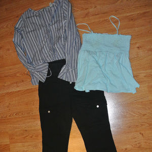 Bundle Maternity Lot 3 Small Pants Low Panel Tops